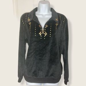 Alfred Dunner Velour Pullover Sweater